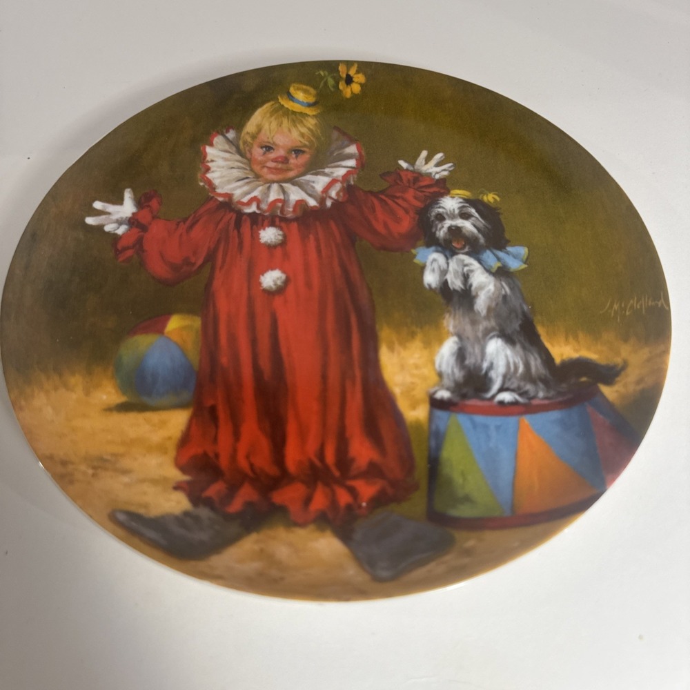 Vintage Tommy The Clown Limited Edition Plate John McClelland Children‎ Circus